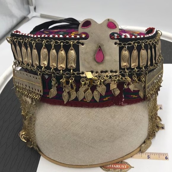 Turkmen Tribal Head Wear, Turkmen Headpiece, Matha Patti, Hair jewelry main image 4
